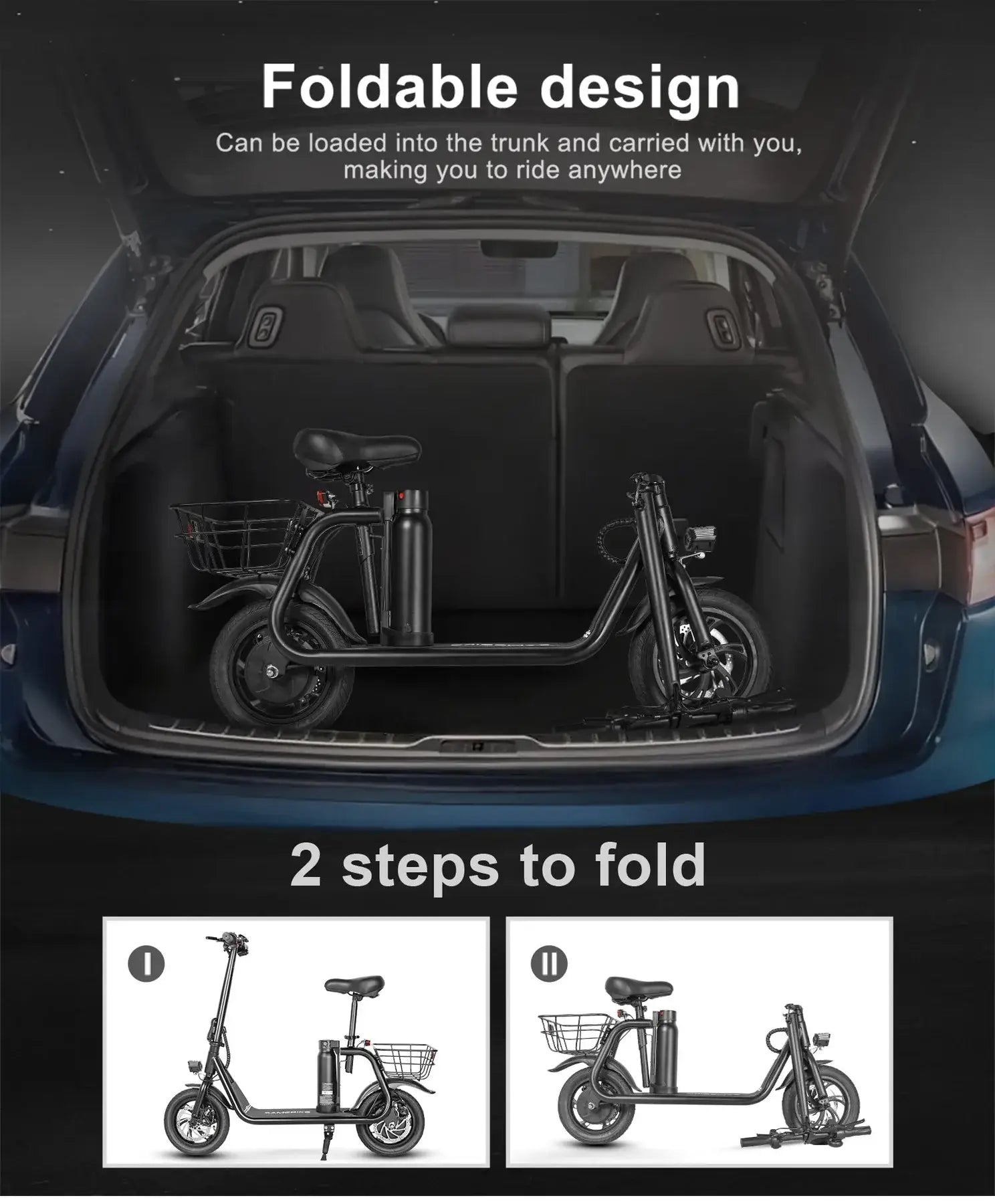 Samebike SM-C01 Electric Scooter 350W 36V 10.4AH Trail Surge