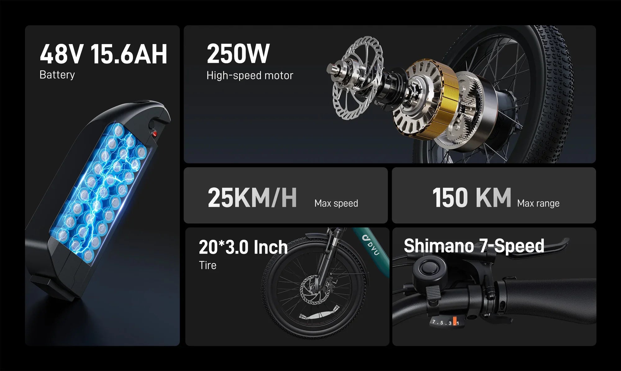 DYU C9 Electric Bike 12