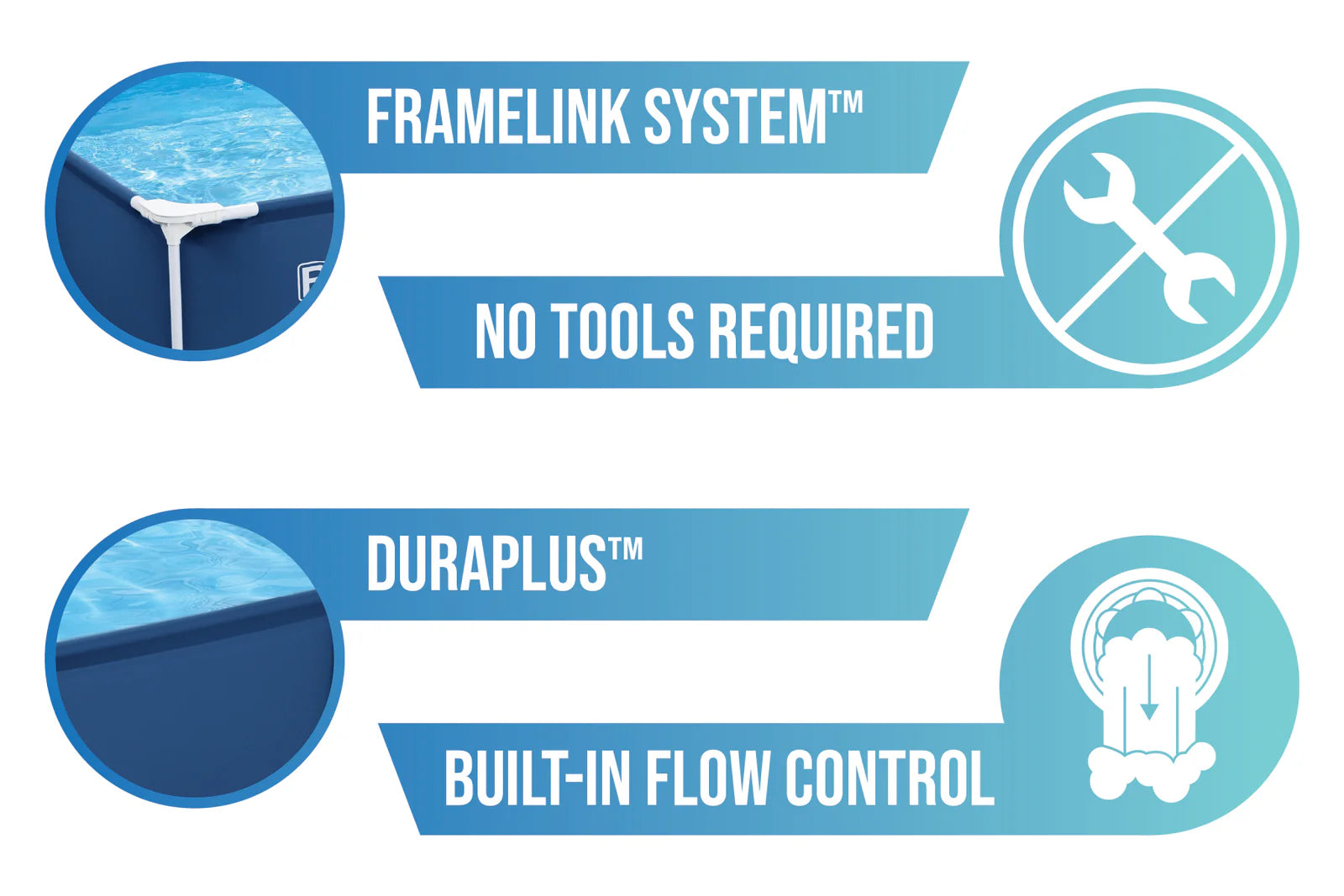 Bestway Rectangle Steel Pro Pool Set 13.1ft x 6.11ft x 32in 3