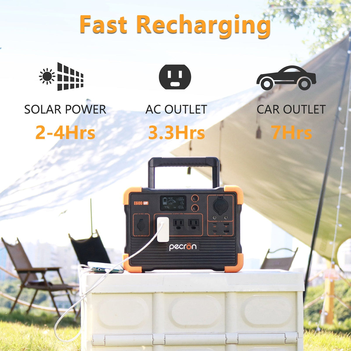 PECRON E600LFP Portable Power Station - 614Wh / 1200W - official image 6