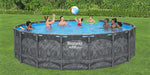 Bestway APX 365 18ft above ground pool set lifestyle image