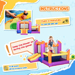 Outsunny 3-in-1 Kids Bouncy Castle with Pool