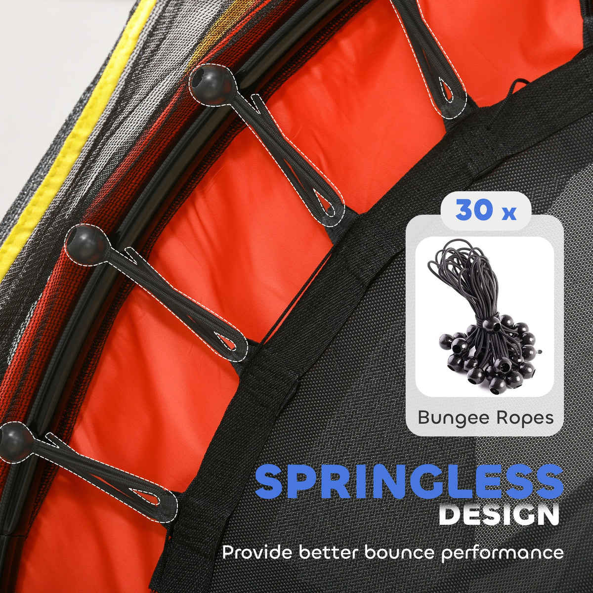 HOMCOM Kids Trampoline Safety Net