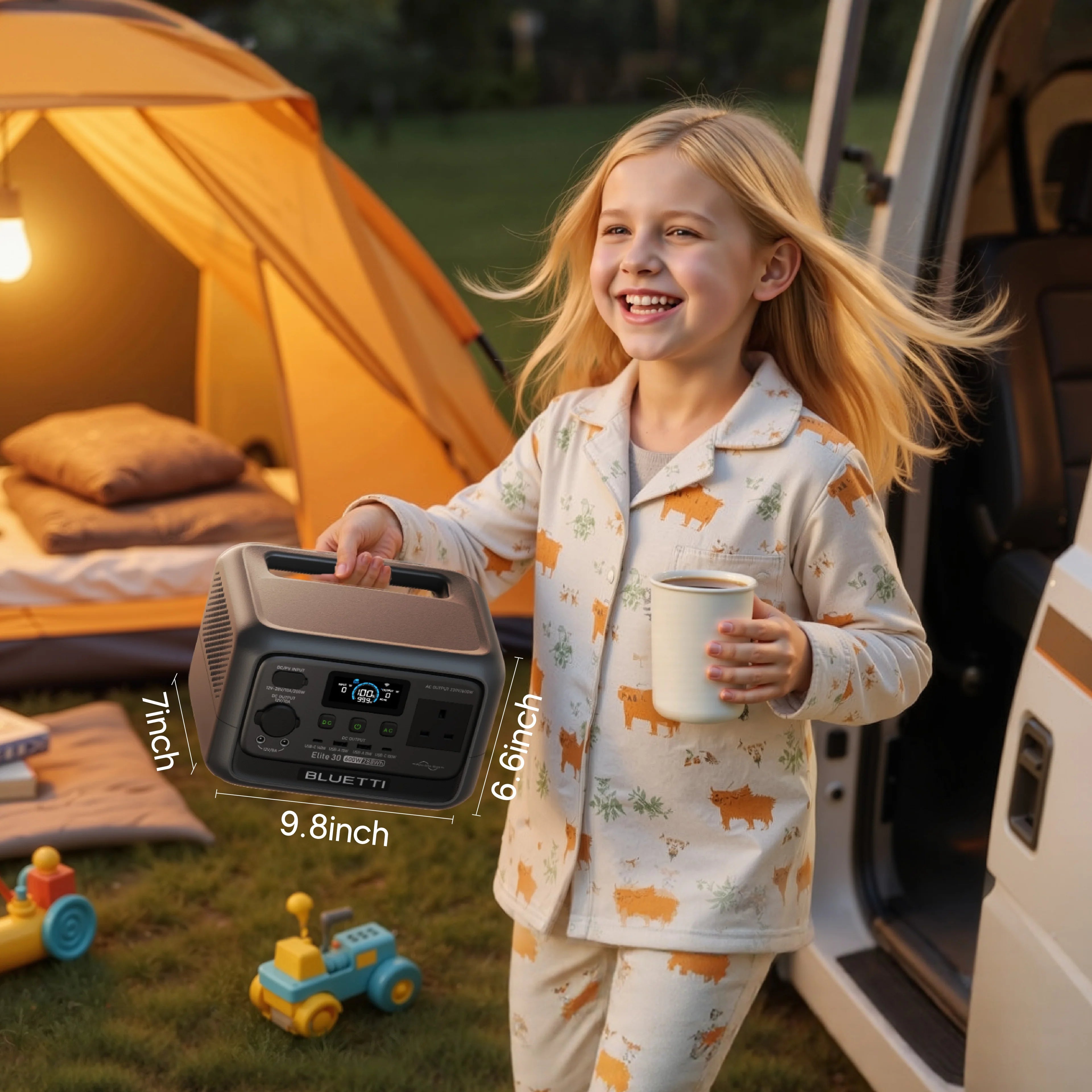 BLUETTI Elite 30 V2 Portable Power Station | 600W 288Wh 13