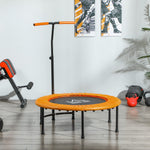 HOMCOM 40" Mini Fitness Trampoline with Handle - Black