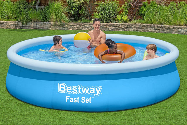 Bestway 12ft x 30in Blue Round Fast Set Inflatable Pool Set