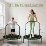 SPORTNOW 40" Foldable Fitness Trampoline - Green