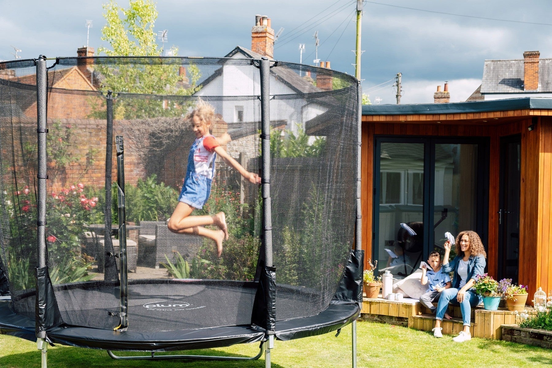 Plum 14ft Space Zone II Evolution Springsafe Trampoline & Enclosure