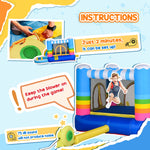 Outsunny Kids Bouncy Castle with Pool & Climbing Wall