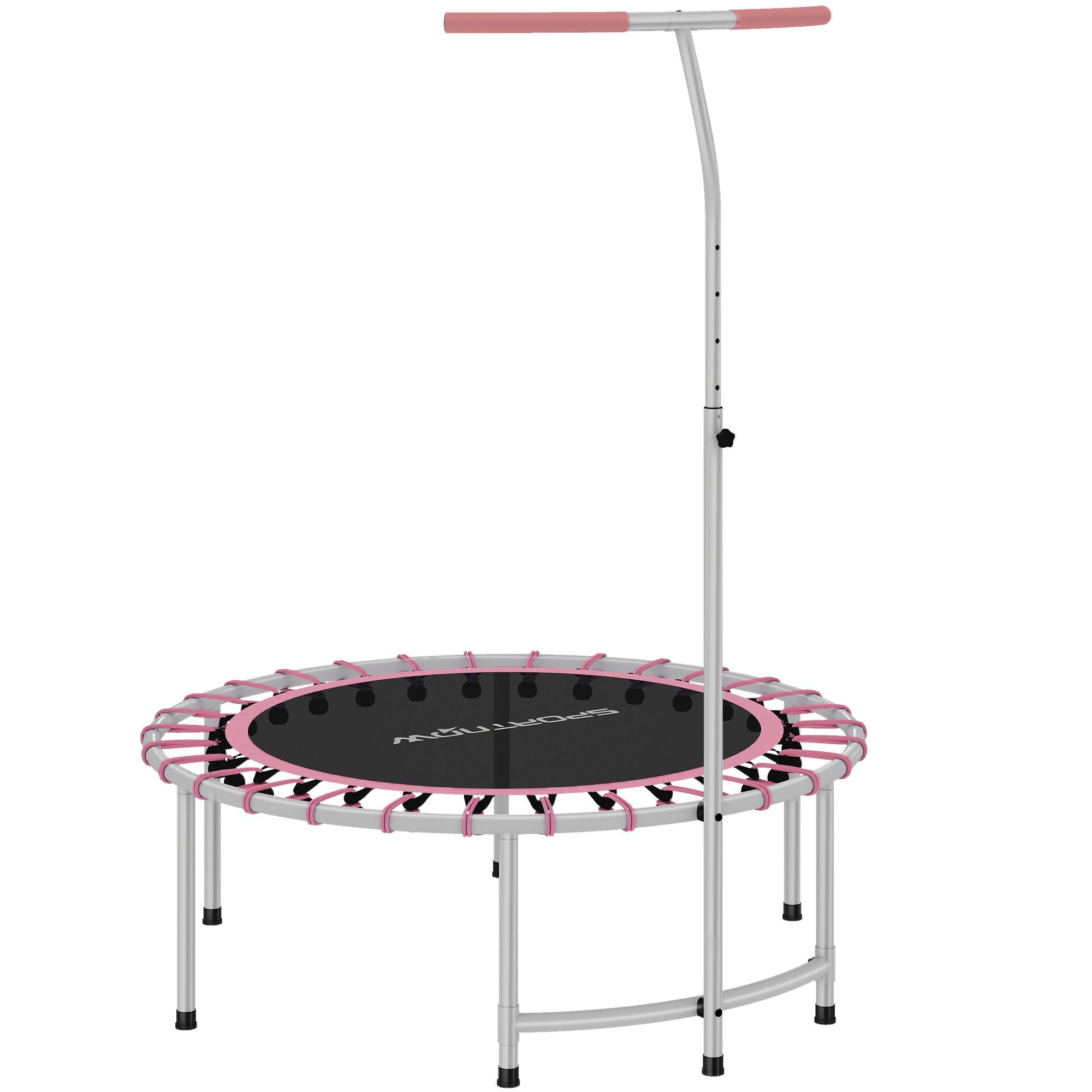 SPORTNOW 40" Mini Fitness Trampoline with Handle - Pink