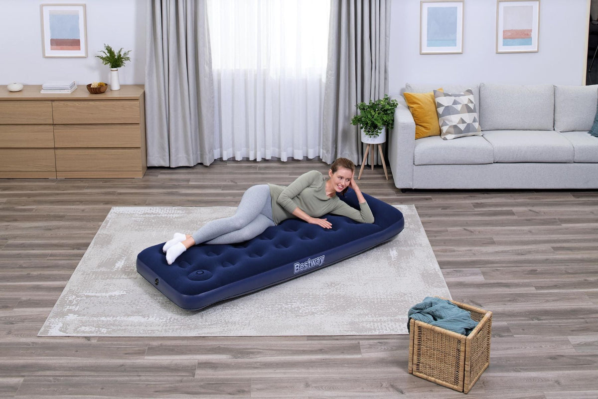 Bestway Single Easy Inflate Flocked Airbed