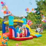Outsunny 4 in 1 Kids Bouncy Castle Large Sailboat Style Inflatable House Slide Trampoline Water Pool Climbing Wall with Blower Carrybag for Kids Age 3-8, 2.65 x 2.6 x 2m