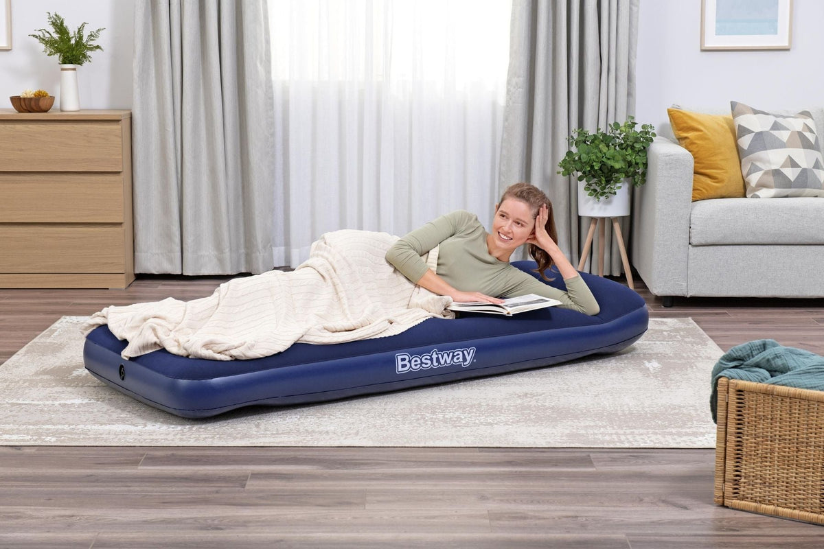 Bestway Single Easy Inflate Flocked Airbed
