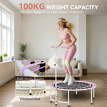 SPORTNOW 40" Mini Fitness Trampoline with Handle - Pink