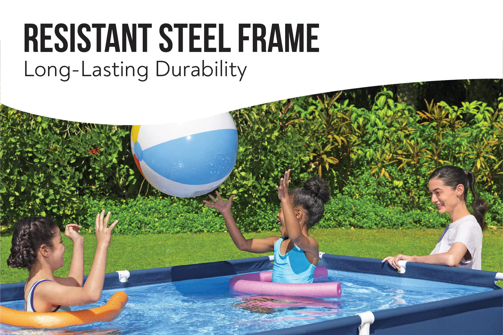 Bestway Rectangle Steel Pro Pool 7.3ft x 59in x 17in 3