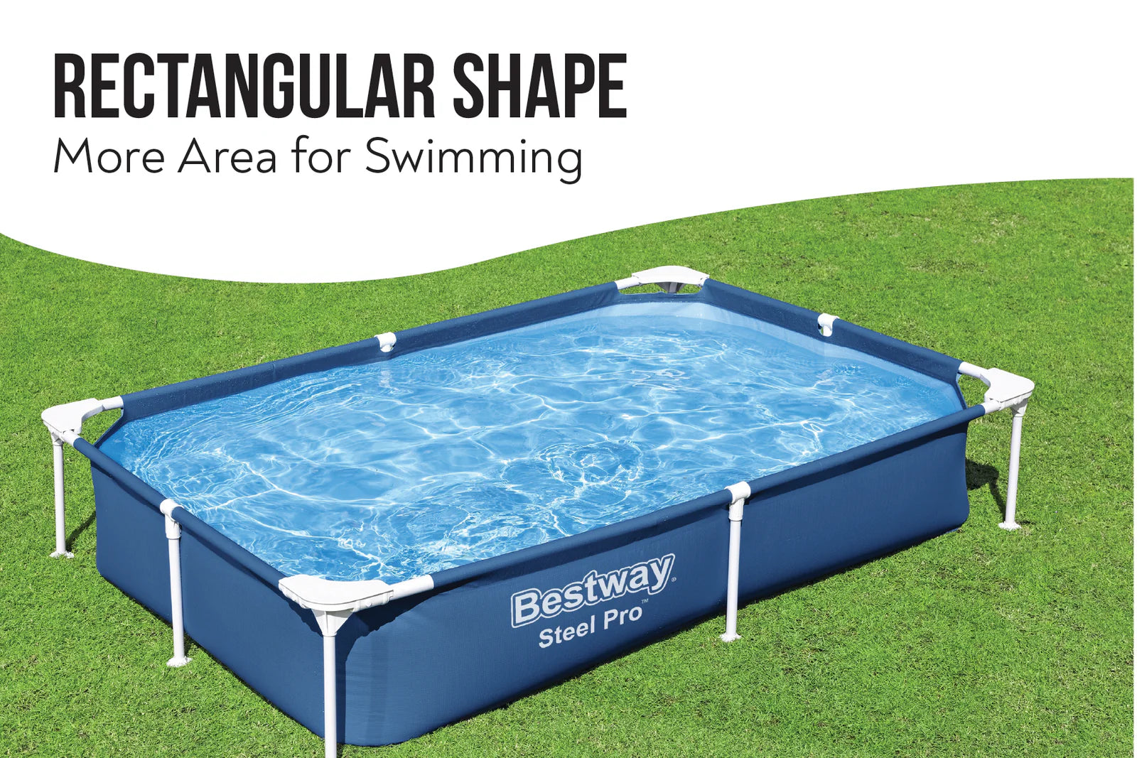 Bestway Rectangle Steel Pro Pool 7.3ft x 59in x 17in 5