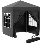 Outsunny 2x2m Pop Up Gazebo with Sidewalls - Black