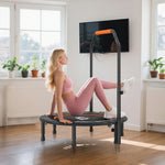 HOMCOM 40" Foldable Mini Fitness Trampoline - Black
