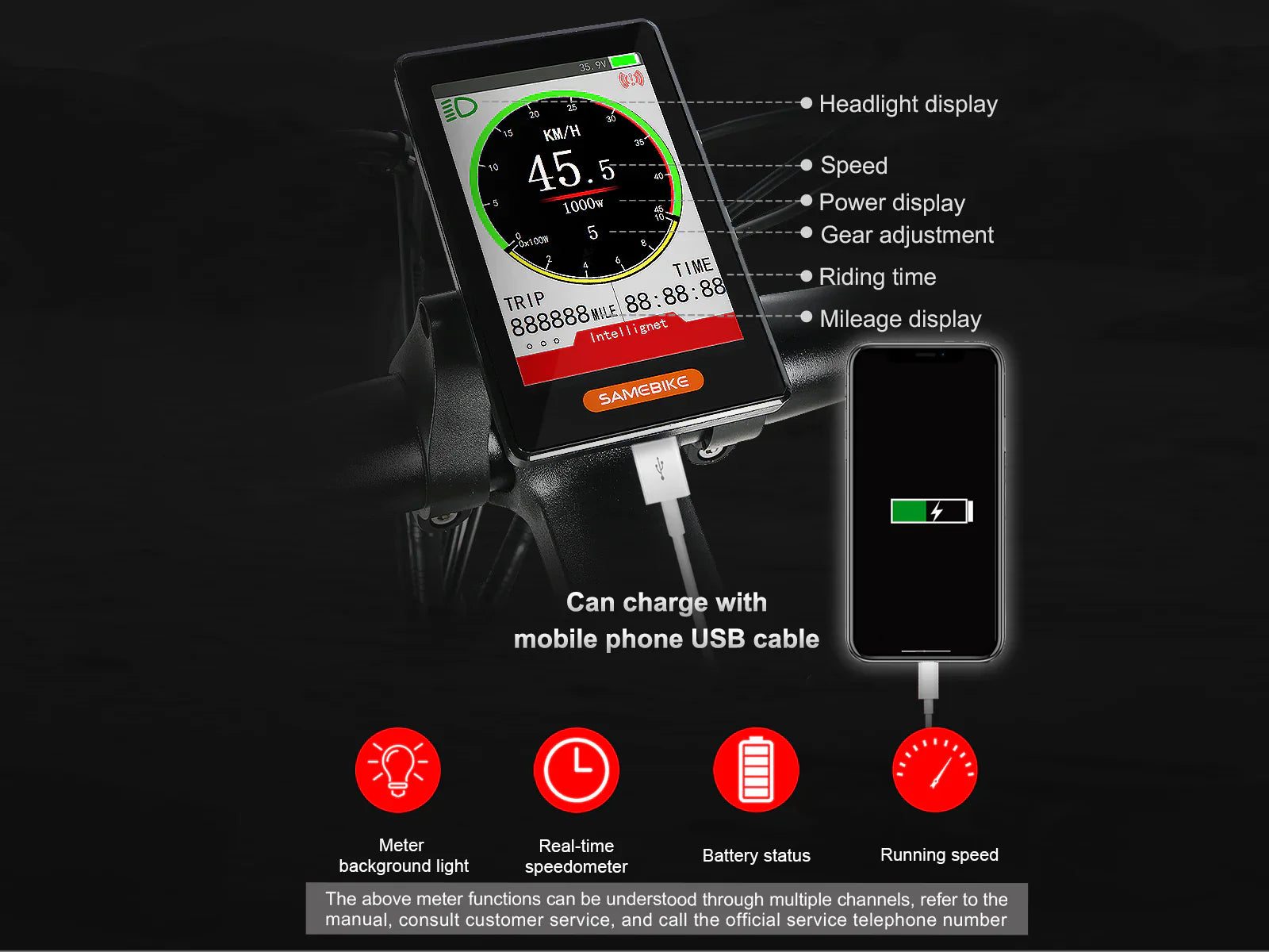 Samebike LO26-II Electric Bike 9