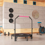 HOMCOM 45" Foldable Mini Fitness Trampoline - Black