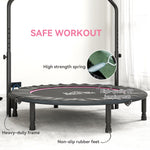 HOMCOM 48" Foldable Mini Fitness Trampoline - Black