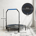 HOMCOM 48" Foldable Mini Fitness Trampoline - Black