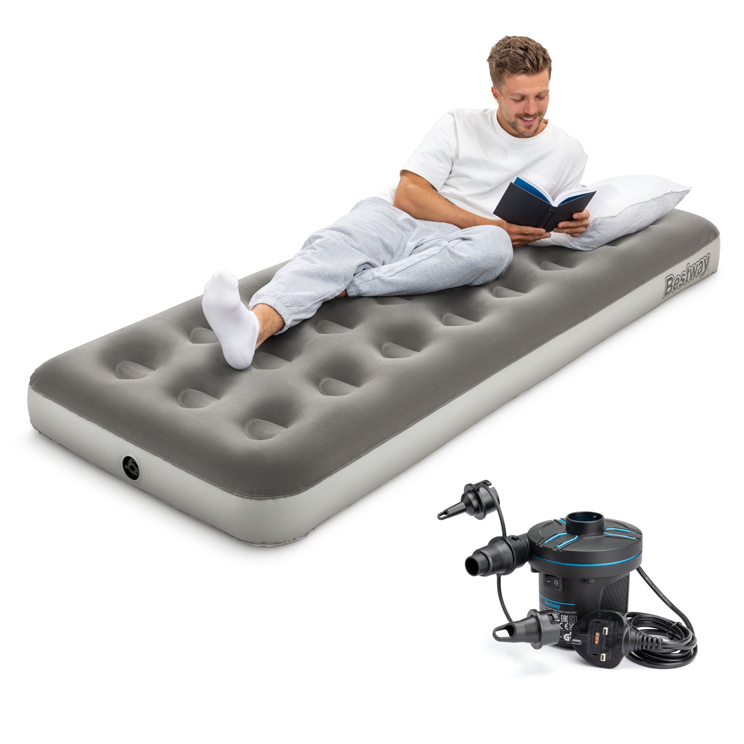 Bestway Air Mattress Jr. Twin with Handheld AC Pump