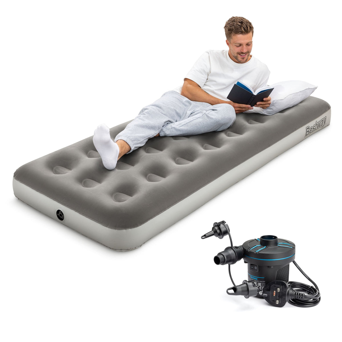 Bestway Air Mattress Jr. Twin with Handheld AC Pump