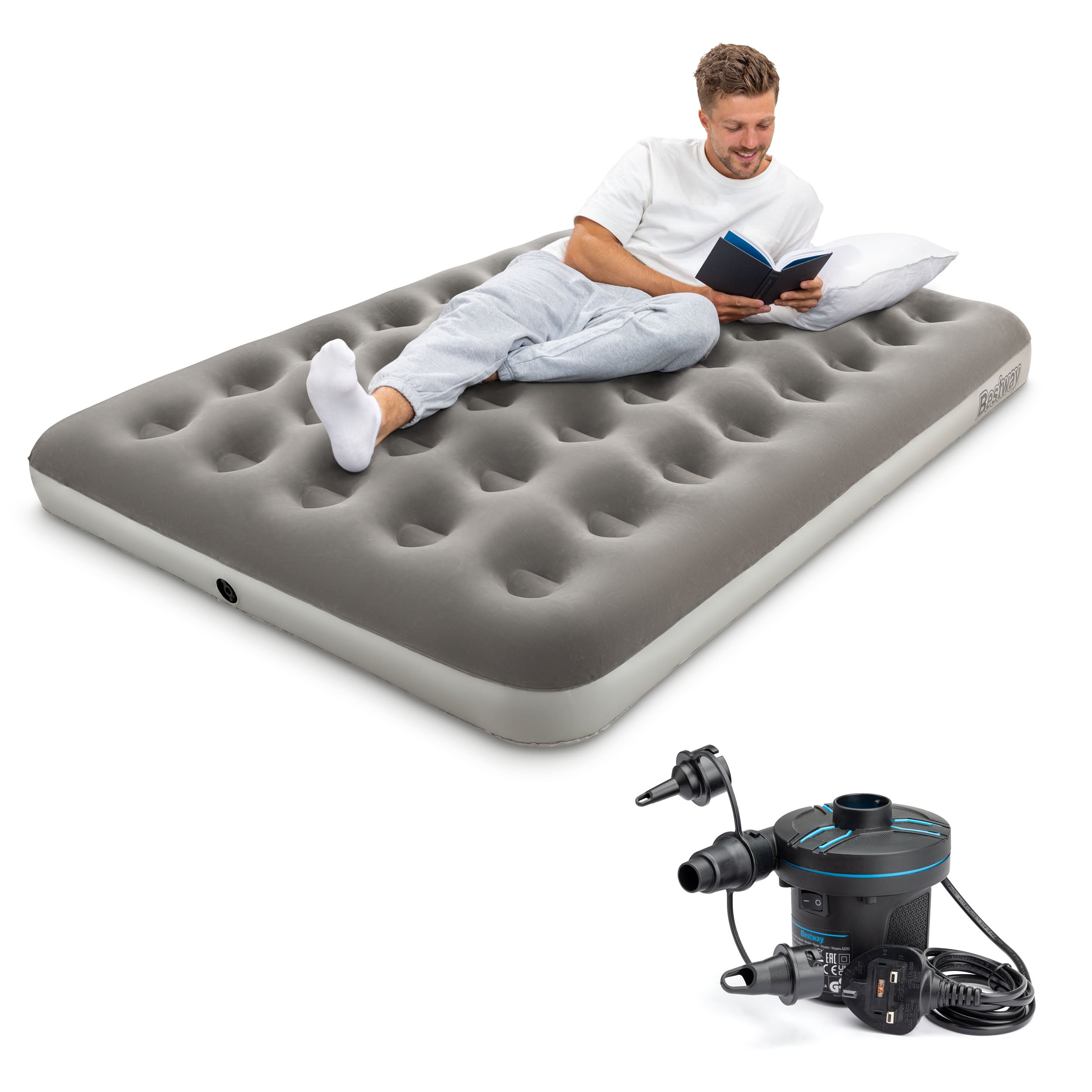 Bestway Air Mattress Full with Handheld AC Pump