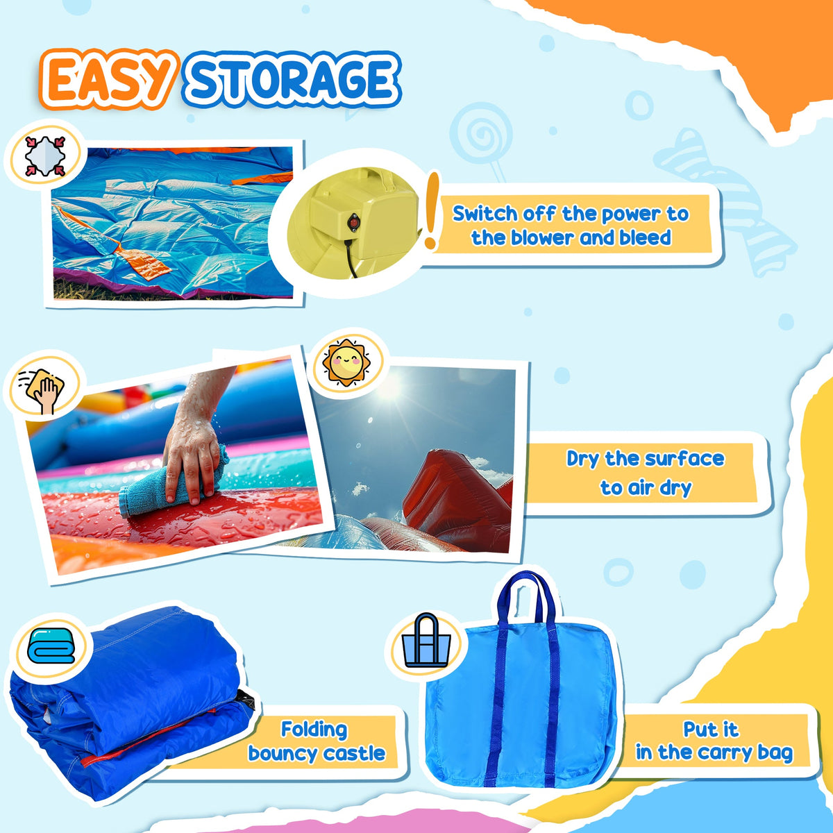 Outsunny Kids Bouncy Castle with Pool & Climbing Wall