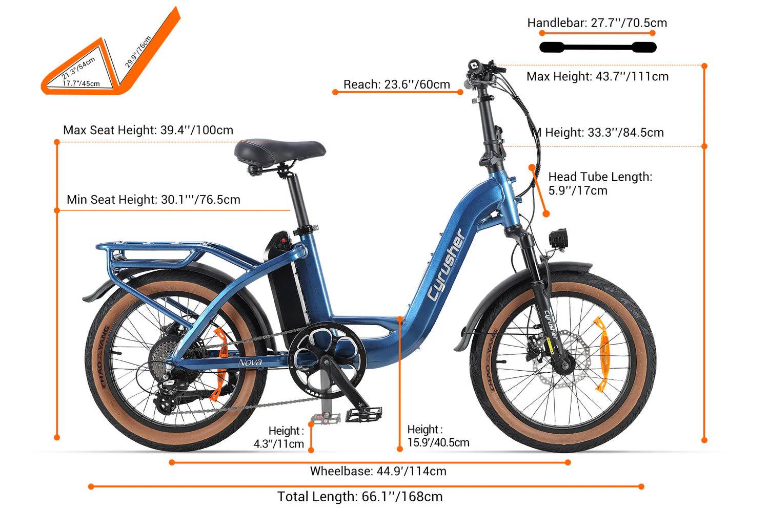 Cyrusher Nova Electric Bike 250W 36V 15AH Cyrusher