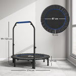 HOMCOM 45" Foldable Mini Fitness Trampoline - Black