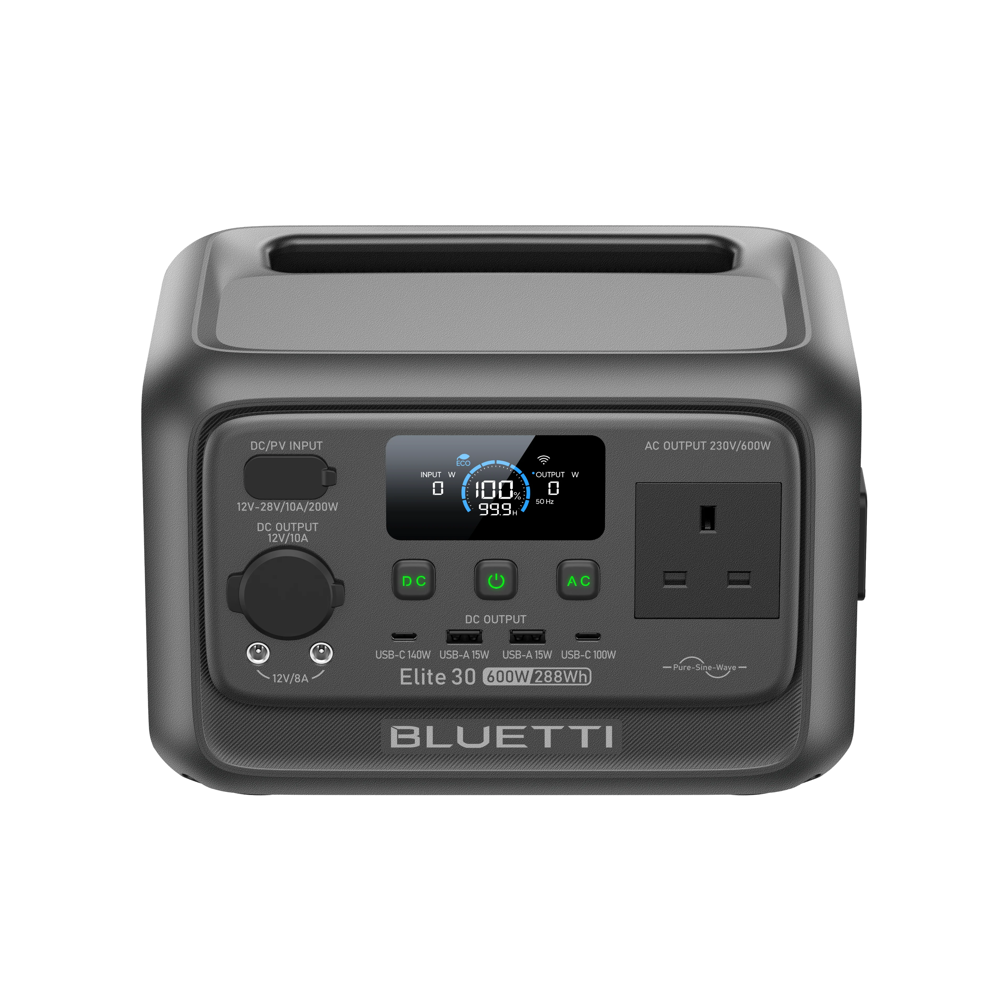 BLUETTI Elite 30 V2 Portable Power Station | 600W 288Wh 1