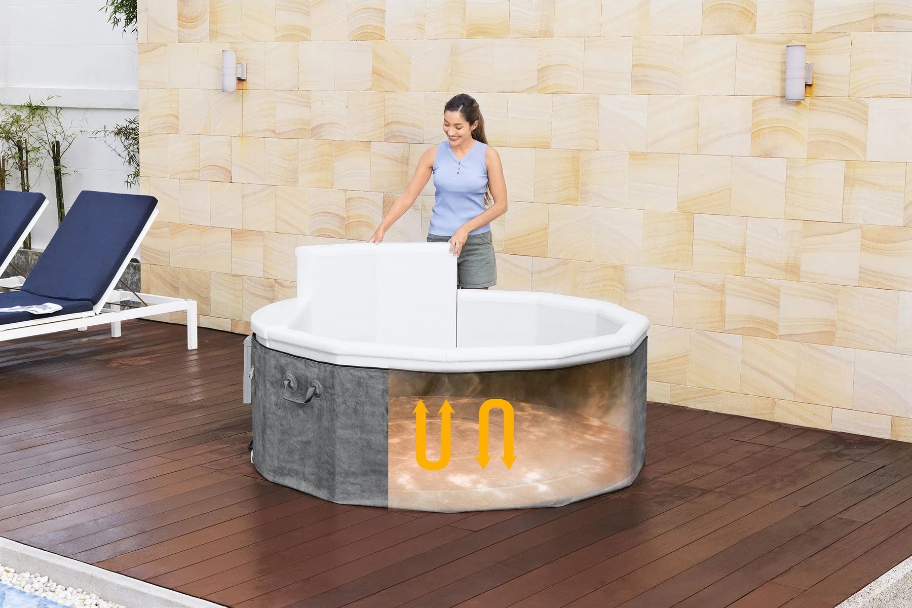 Lay-Z-Spa Carrara ThermaCore™ UltraFit™ AirJet™ Hot Tub 8