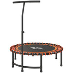 HOMCOM Mini Round Trampoline with Adjustable Handle - Green
