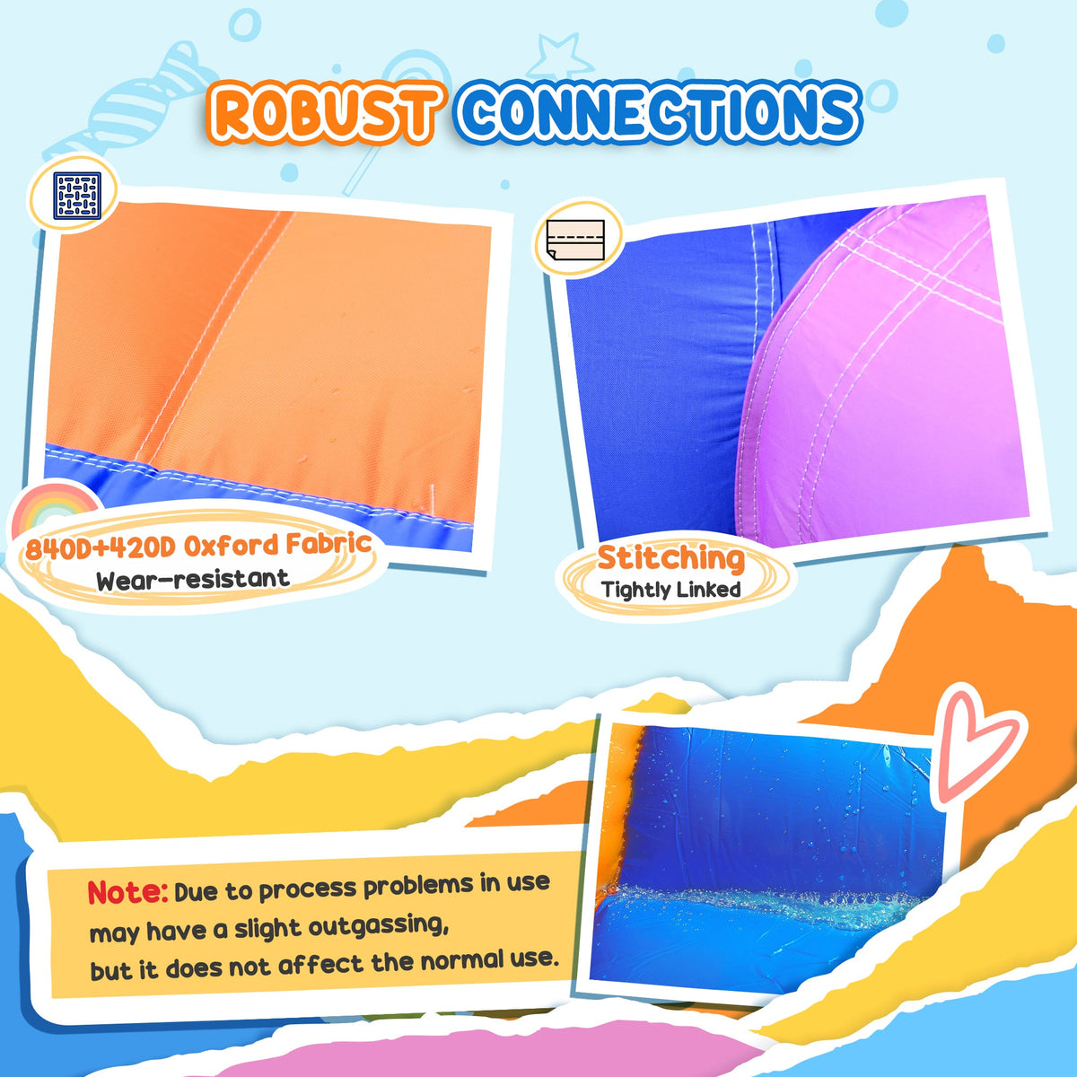 Outsunny Kids Bouncy Castle with Pool & Climbing Wall