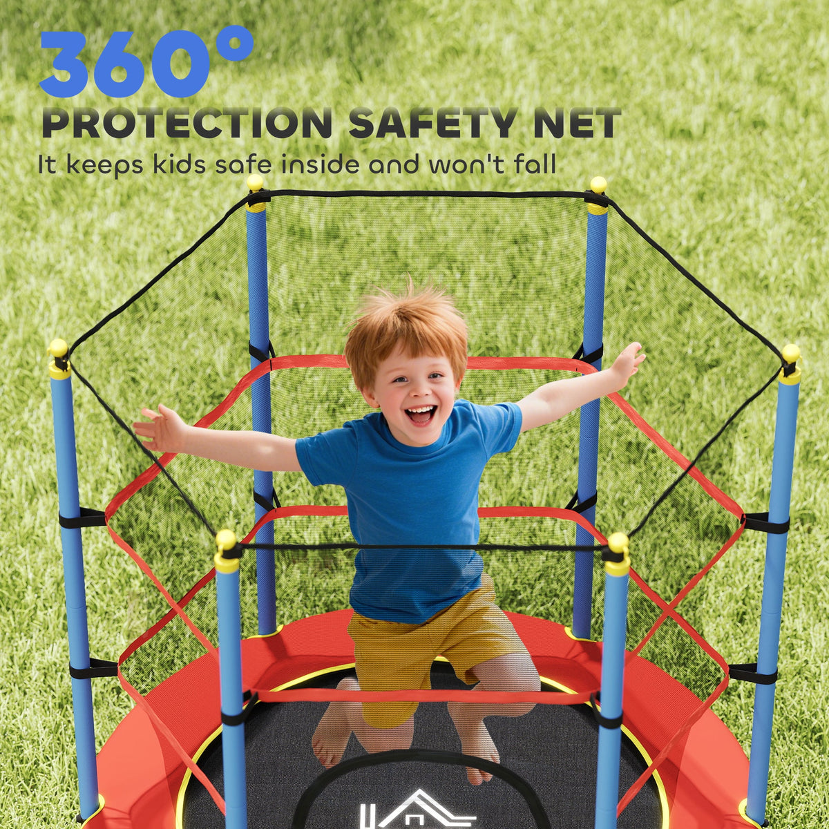 HOMCOM Kids Trampoline Safety Net