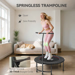 HOMCOM 40" Mini Fitness Trampoline with Handle - Black