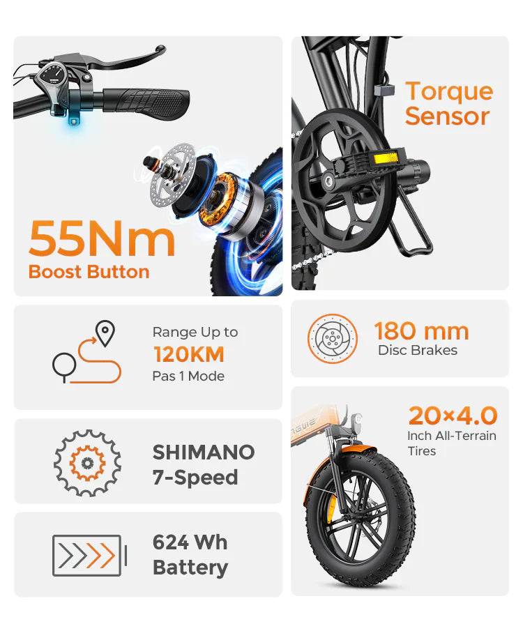 ENGWE EP-2 Boost Folding Electric Bike 250W 48V 13Ah Engwe
