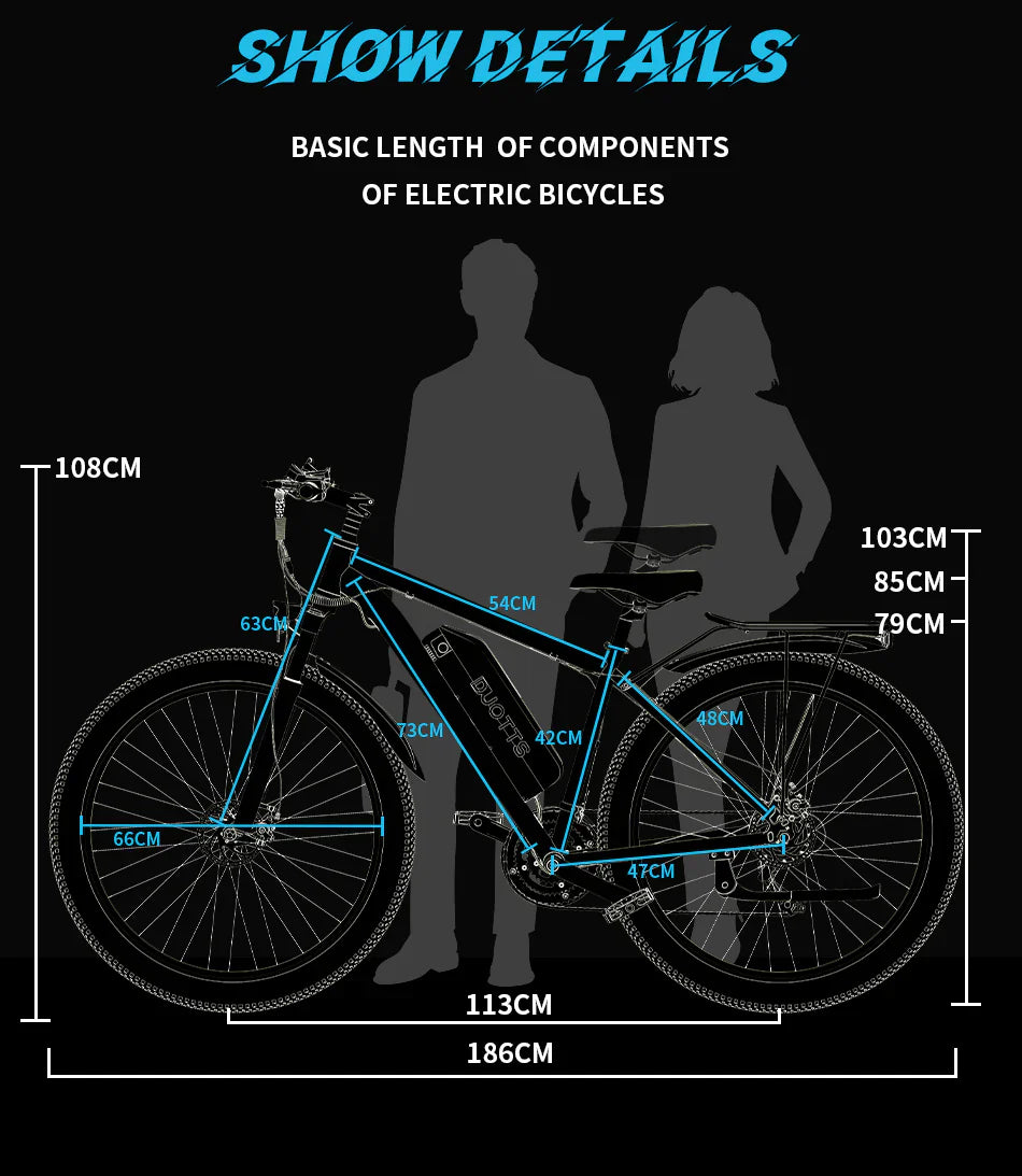 DUOTTS C29 Electric Mountain Bike 48V 15AH 29” Inch Duotts