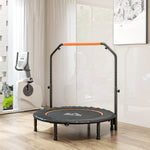 HOMCOM 45" Foldable Mini Fitness Trampoline - Black