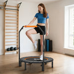 HOMCOM 40" Foldable Mini Fitness Trampoline - Black