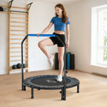 HOMCOM 48" Foldable Mini Fitness Trampoline - Black