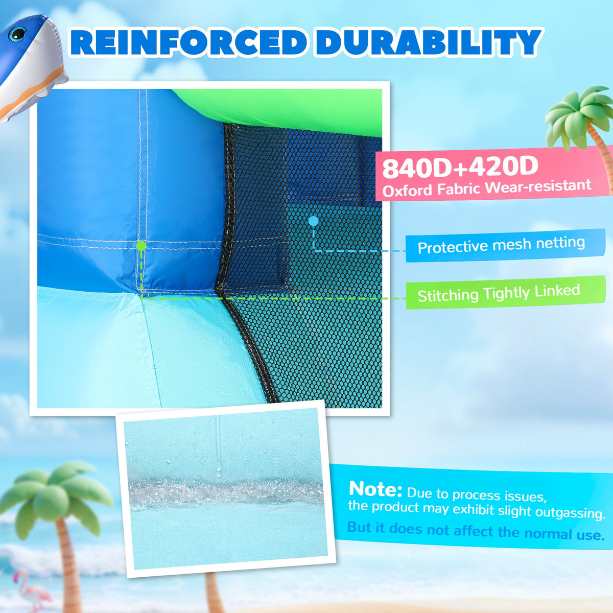 AIYAPLAY Shark Bounce House with Slide