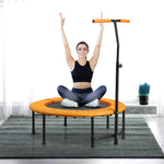 HOMCOM 40" Mini Fitness Trampoline with Handle - Black