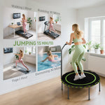 SPORTNOW 40" Foldable Fitness Trampoline - Green