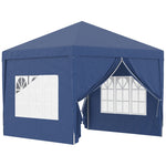 Outsunny 3x3m Pop Up Gazebo with Sidewalls & Windows