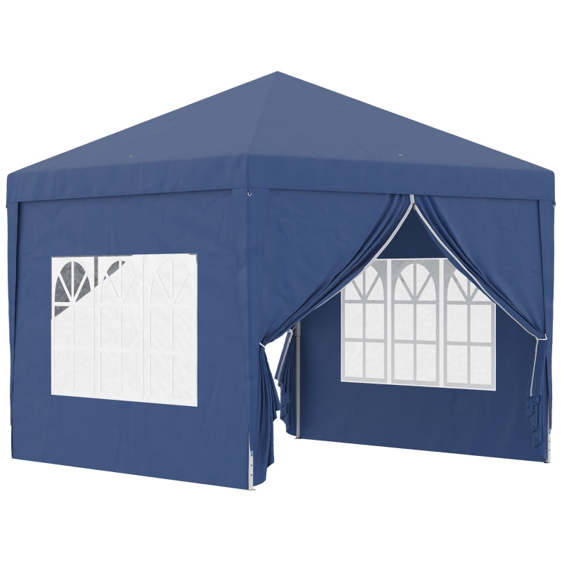 Outsunny 3x3m Pop Up Gazebo with Sidewalls & Windows
