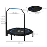 HOMCOM 40" Foldable Mini Fitness Trampoline - Black