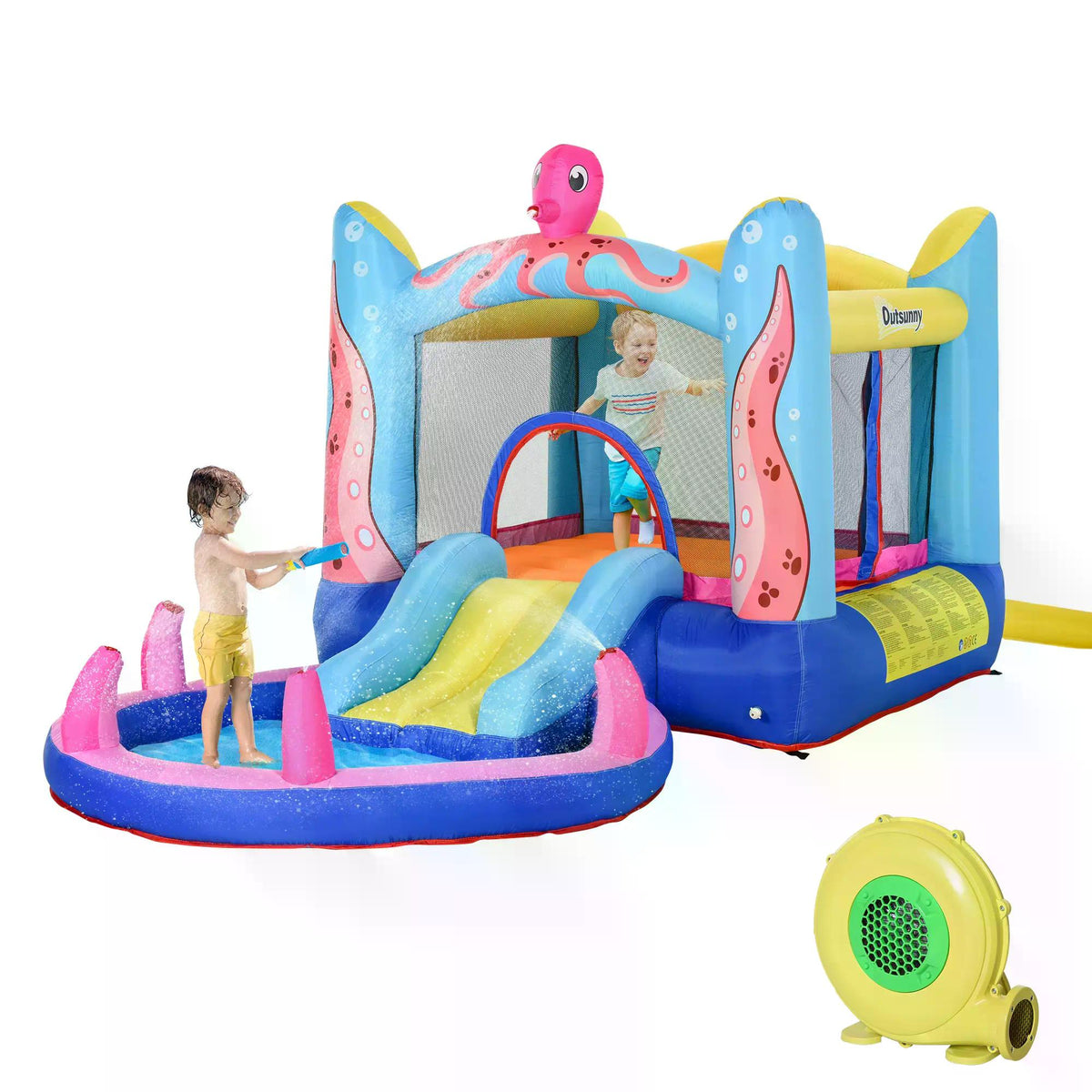Outsunny Octopus Bouncy Castle Water Park
